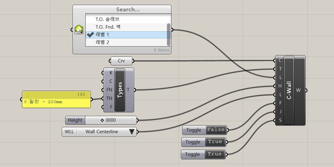 C-Wall Grasshopper Definition